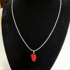 mini red hello kitty charm necklace